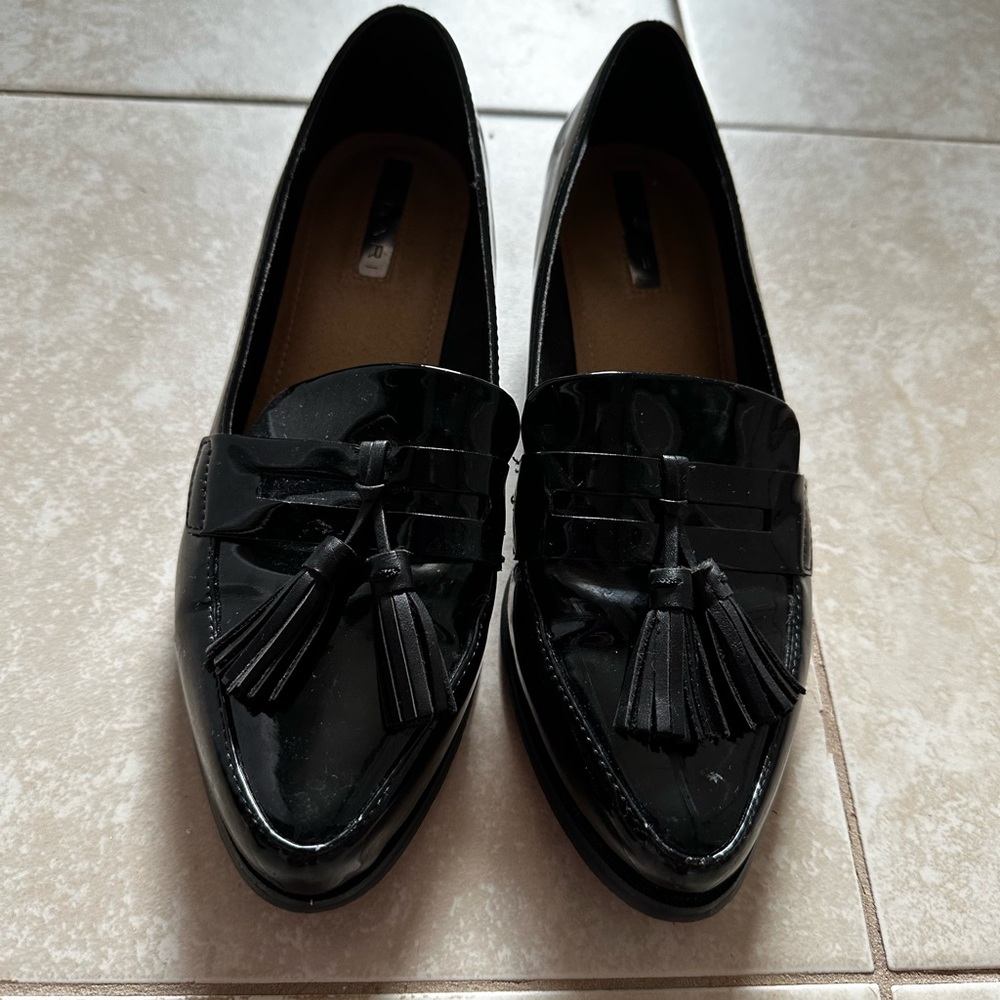 Patent leather loafers